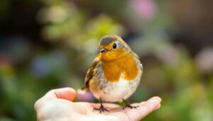 Can you tame a robin enough to eat from your hand?