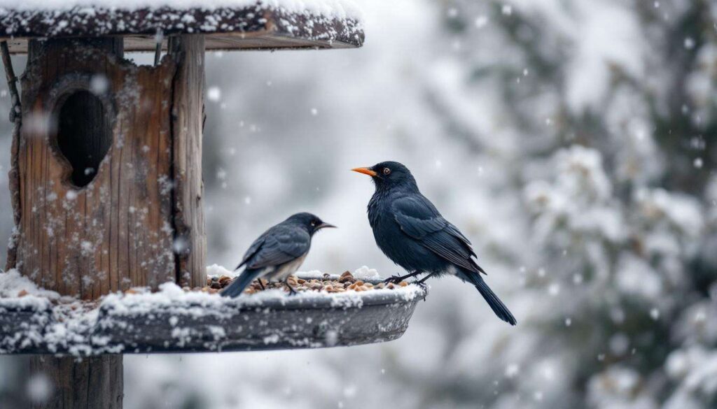 Why blackbirds turn their backs on bird feeders when the cold hits (and how to feed them properly in winter)
