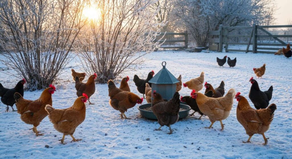 When it’s cold, this game becomes your hens’ favourite moment of the day
