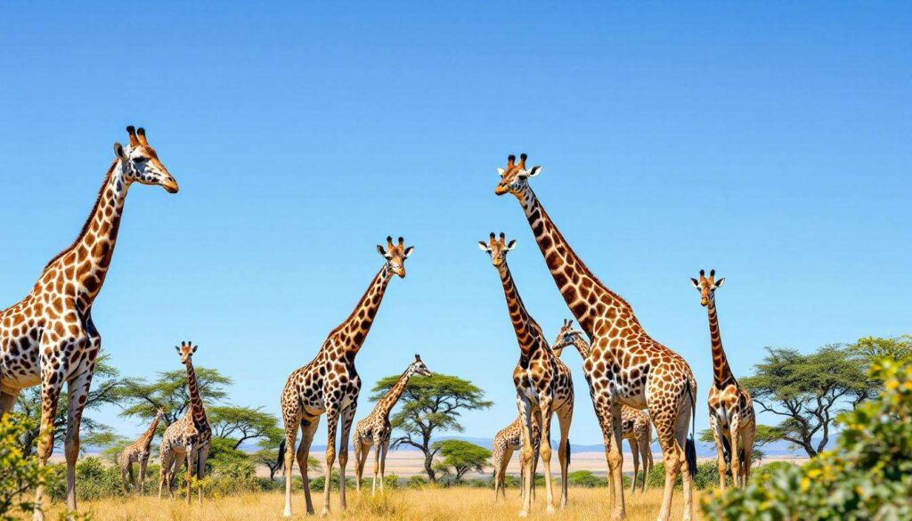 How many giraffe species are there? Do they all live in Africa?