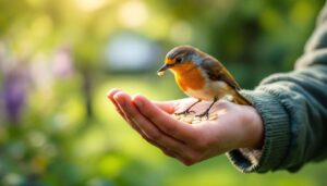 Can you tame a robin so it eats from your hand?