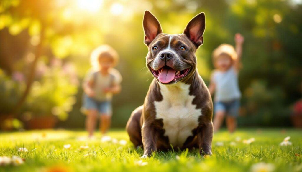 Is the Staffordshire Bull Terrier suitable for a family with young children?